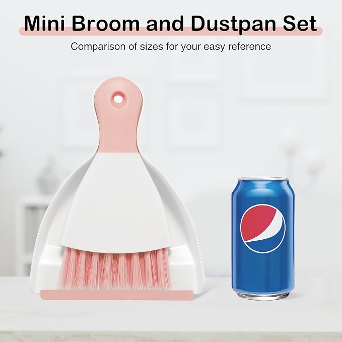 NACENA Mini Dustpan and Brush Set 2 Pack, Small Broom and Dustpan Set Dust Pan - Image 8