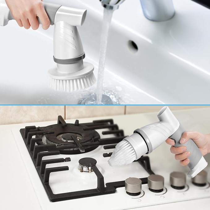 Electric Spin Scrubber, IEZFIX Electric Cleaning Brush Bathroom Shower - Image 6