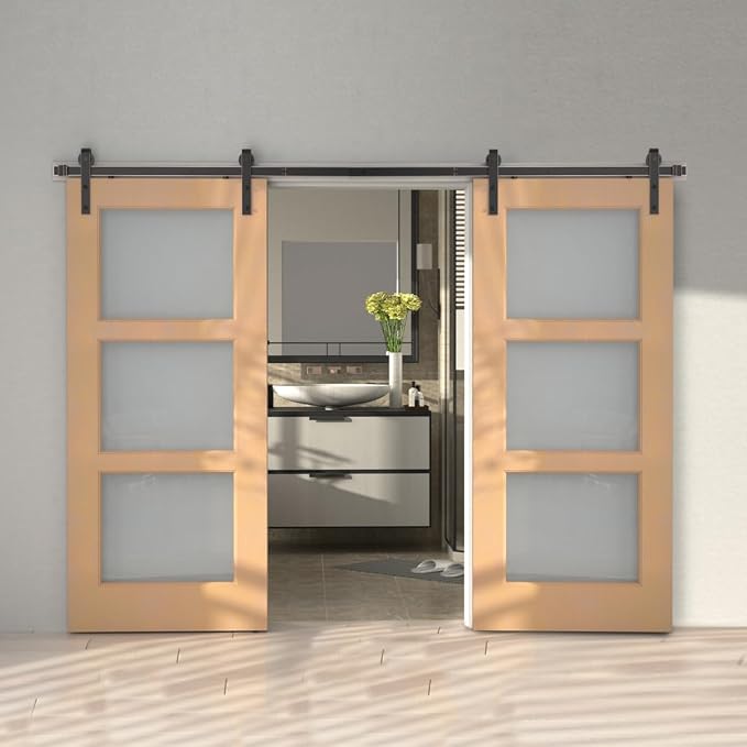 ORB Oil Rubbed Bronze Sliding Barn Door Hardware Kit - Image 2