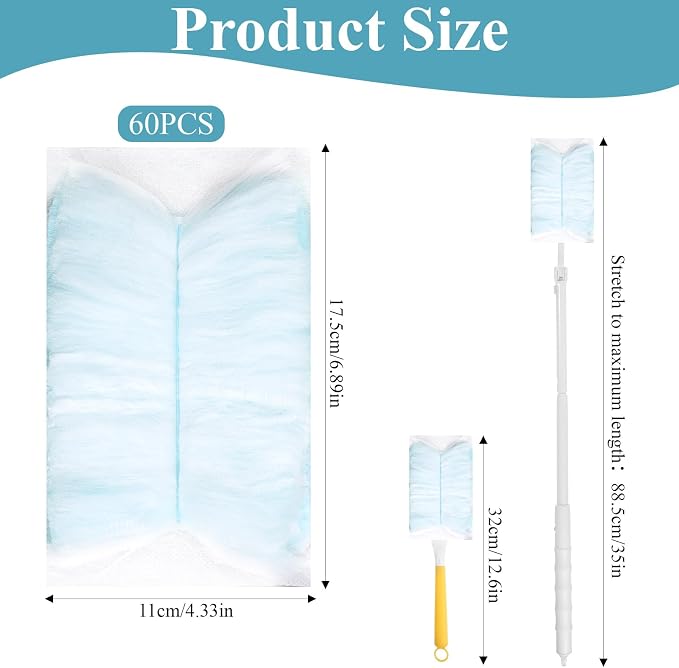 60 Count Electrostatic Duster Refills, 360 Heavy Duty Compatible - Image 2