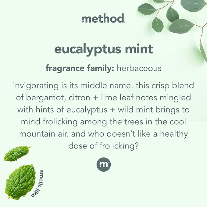 Method Daily Shower Spray Cleaner, Eucalyptus Mint, 28 Ounce, 1 pack, Packaging - Image 3