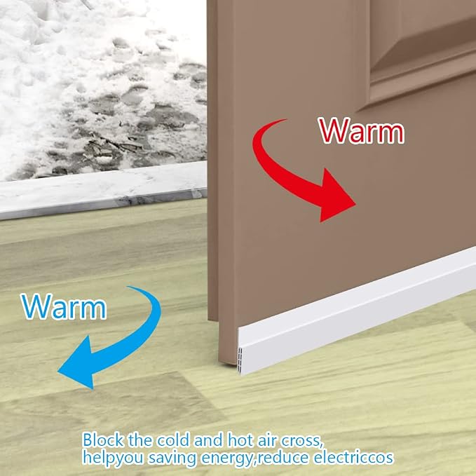 Ainiv Door Draft Stopper Under Door Seal, Adhesive Under Door Sweep Weather - Image 6