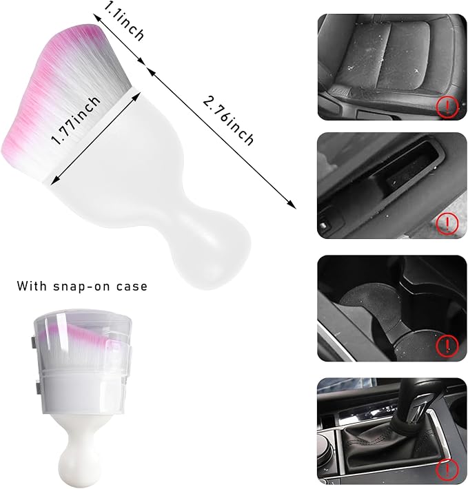 Car Interior Dust Brush, Soft Scratch Free Auto Detailing Brushes, Universal - Image 2