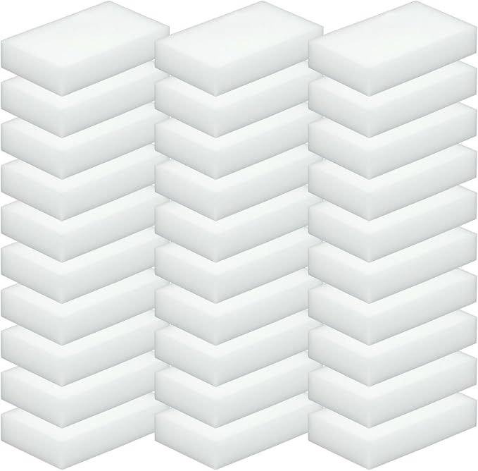 30Pcs High-Density Magic Cleaning Eraser Sponges – Multi-Surface Melamine Foam by Unknown