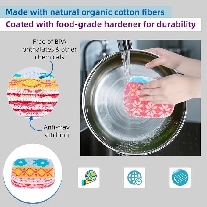 Amarelle GEN II Dish Washing Scrubbers, Made in Green Kitchen Scrubbers - Image 9