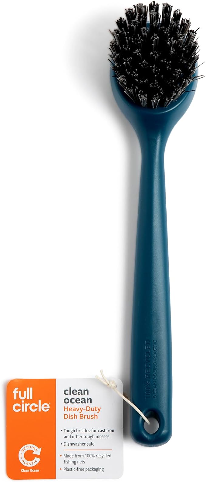 Full Circle Clean Ocean, Heavy Duty Dish Brush, Tough Bristles and Built-in - Image 2