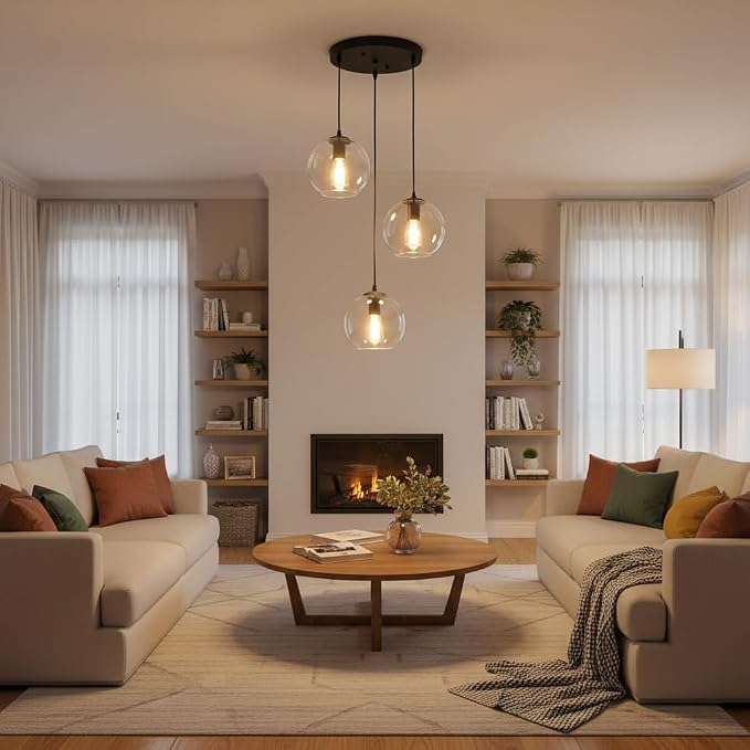 Globe Pendant Light, Modern Hanging Lighting Fixture, Classic Cluster Chandelier - Image 7