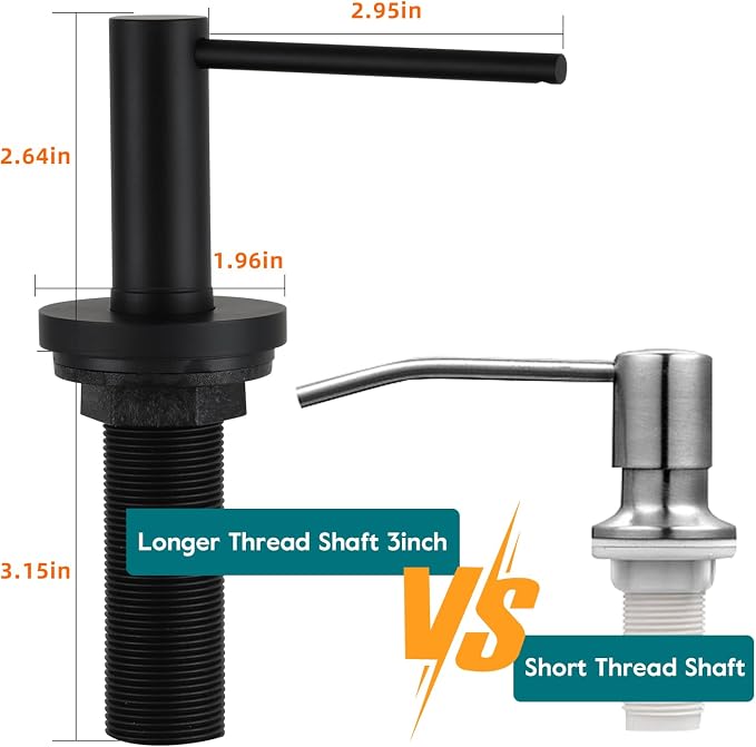 Gappo Upgraded Matte Black Soap Dispenser - Image 4