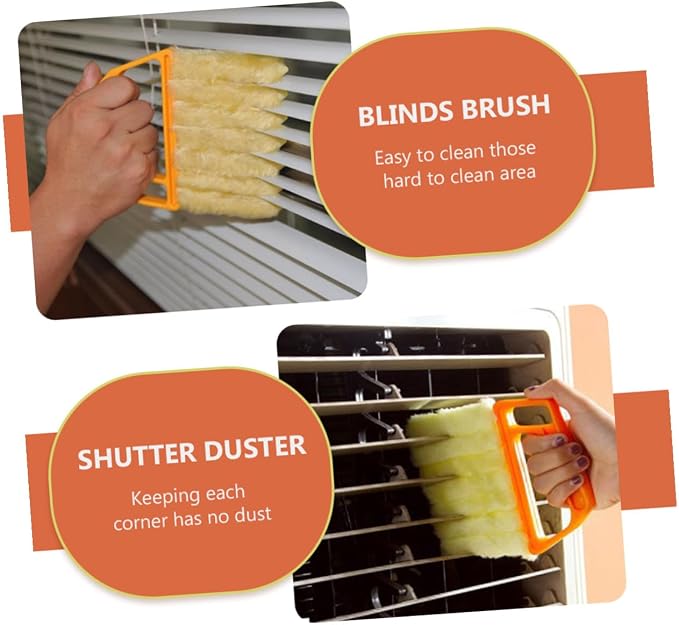 TOYANDONA 2pcs Blinds Cleaning Brush Set, 7-Finger and 3-Finger Window Shutter - Image 8