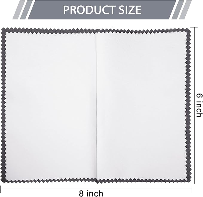 Breling 10 Pcs Silver Jewelry Polishing Cloths 6 x 8 inches Jewelry Cleaning - Image 2