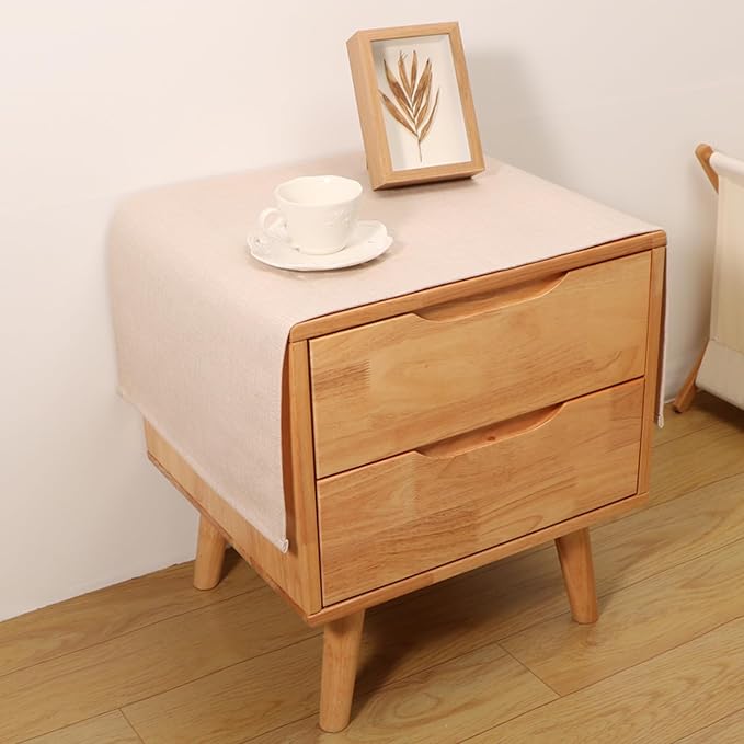 Small Bedside Tablecloth Table Dustcover End Tabletop Home Decoration Fabric by Tablecloth