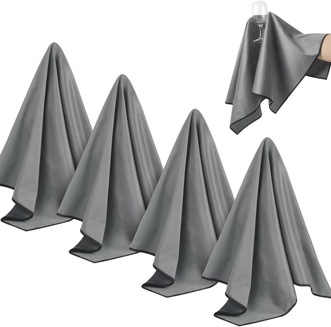 SINLAND Microfiber Glass Polishing Cloths Large Size Thick Lintless Drying by SINLAND