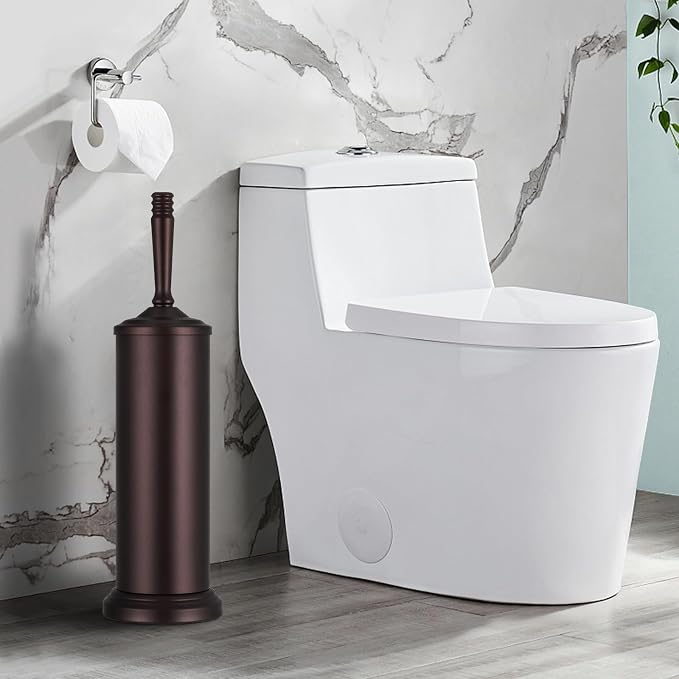 Bronze Toilet Brush and Holder Set, Stainless Steel Toilet Brush - Image 6
