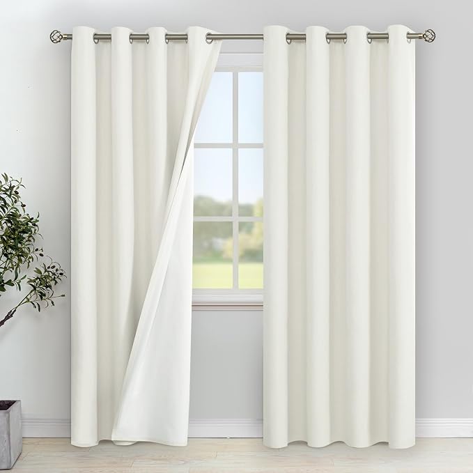 YoungsTex Ivory Linen 100% Blackout Curtains by YoungsTex