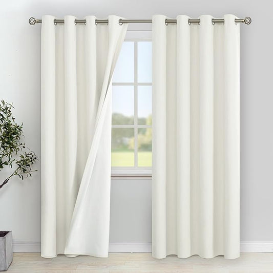 YoungsTex Ivory Linen 100% Blackout Curtains by YoungsTex