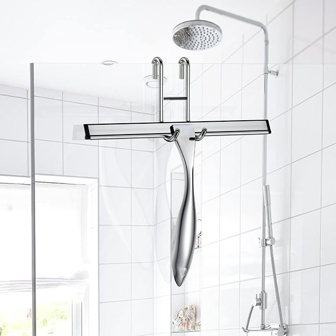 Shower Squeegee Set, 14-Inch Stainless Steel Squeegee, All-Purpose Squeegee - Image 3