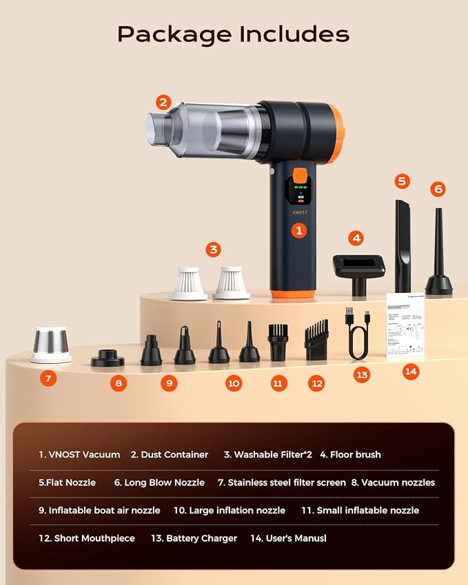 Car Vacuum Portable Cordless, Handheld Vacuum Cordless - Image 6
