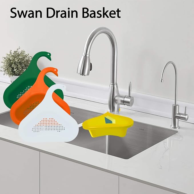 Kitchen sink drain basket swan drain rack, swan drain basket - Image 9