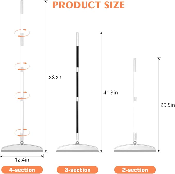 Multifunction Magic Broom, 54 Inch Adjustable Long Handle Silicone Floor - Image 2