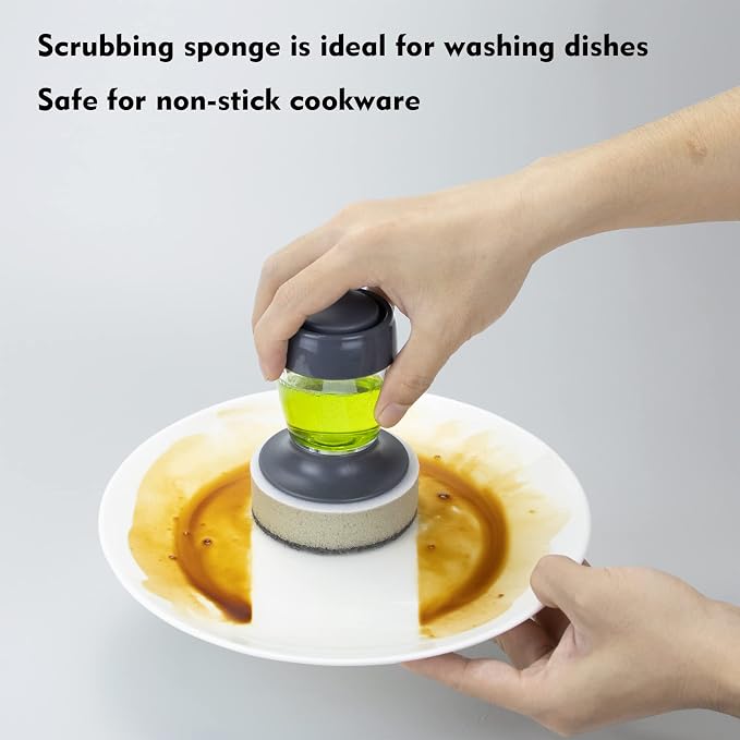 Dish Brush with Soap Dispenser, Kitchen Scrub Brush - Image 4