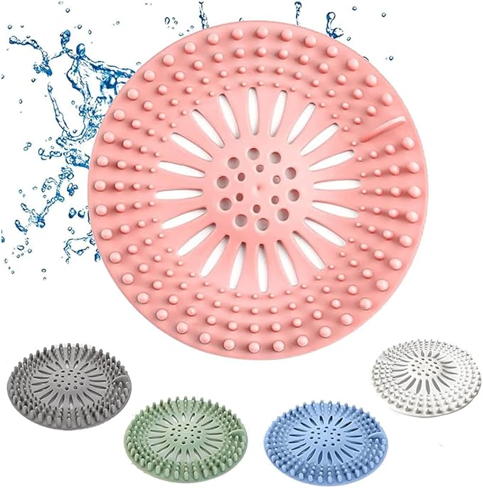 Drain Strainers, Hair Catcher Shower Drain Covers Protector, Silicone Hair - Image 2