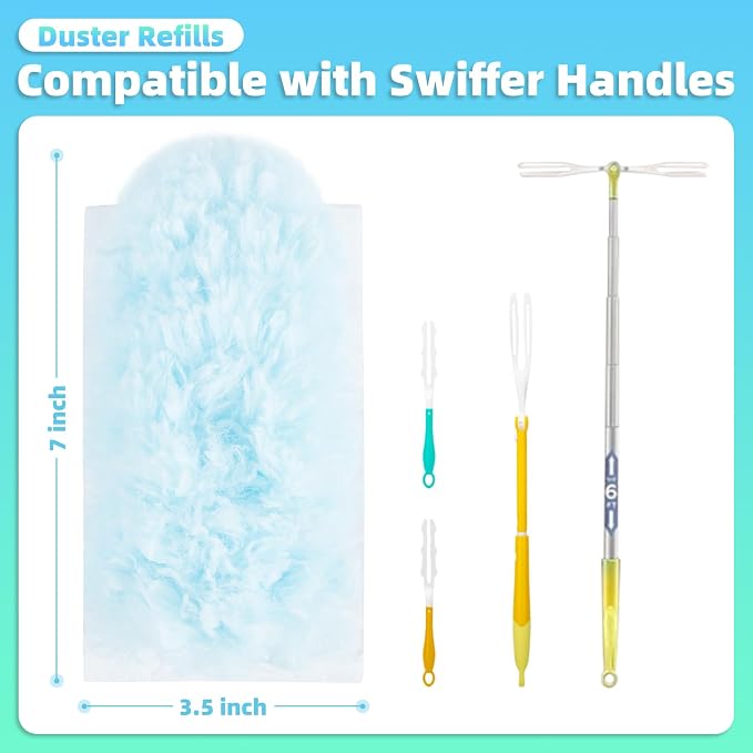30 Count Light Blue Duster Refills Compatible - Image 2