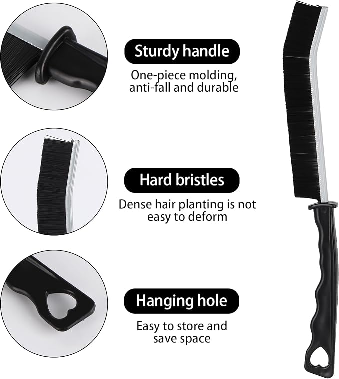12Pcs Hard Bristle Crevice Cleaning Brush, Grout Cleaner Brush - Image 2