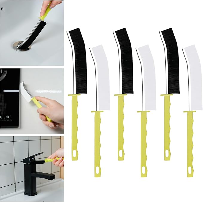 Hard Bristle Crevice Cleaning Brush Multifunctional Corners Gap Cleaning Brush by BRUSHFAMILY
