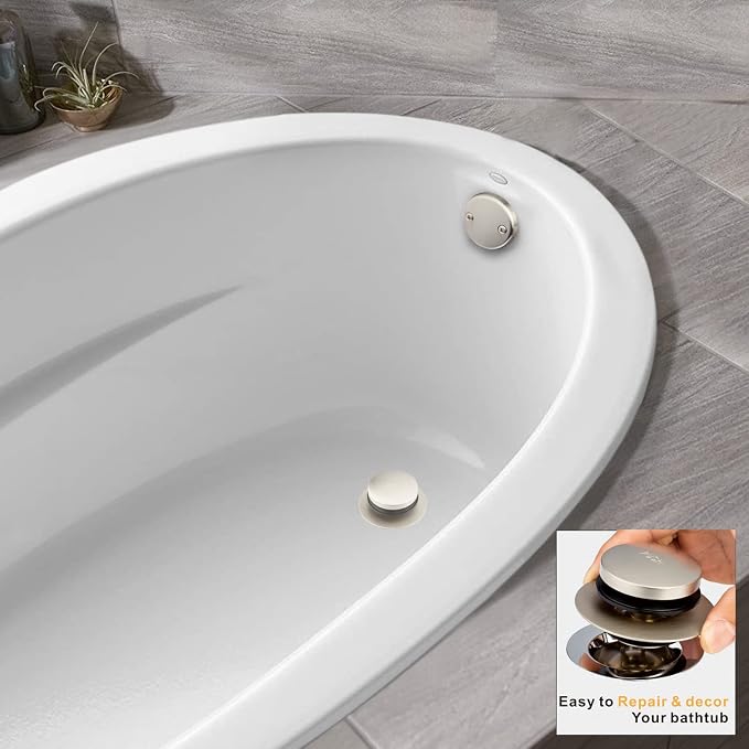 Artiwell Universal Tip Toe Bath Drain Stopper and Cover, Bathtub Drain Stopper - Image 3