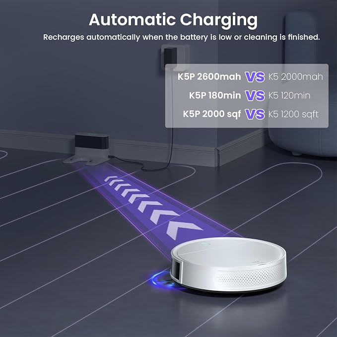 OKP K5 Pro Robot Vacuum and Mop, 3 in 1 Mopping Robotic Vacuum - Image 4