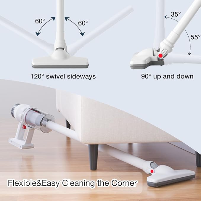 Cordless Vacuum Cleaner, Handheld 5-in-1 Small Stick Lightweight Vacuum Car - Image 5