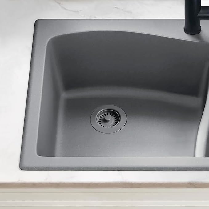 3-1/2 Inch Polymer Urban Gray Sink Drain Assembly - Image 5
