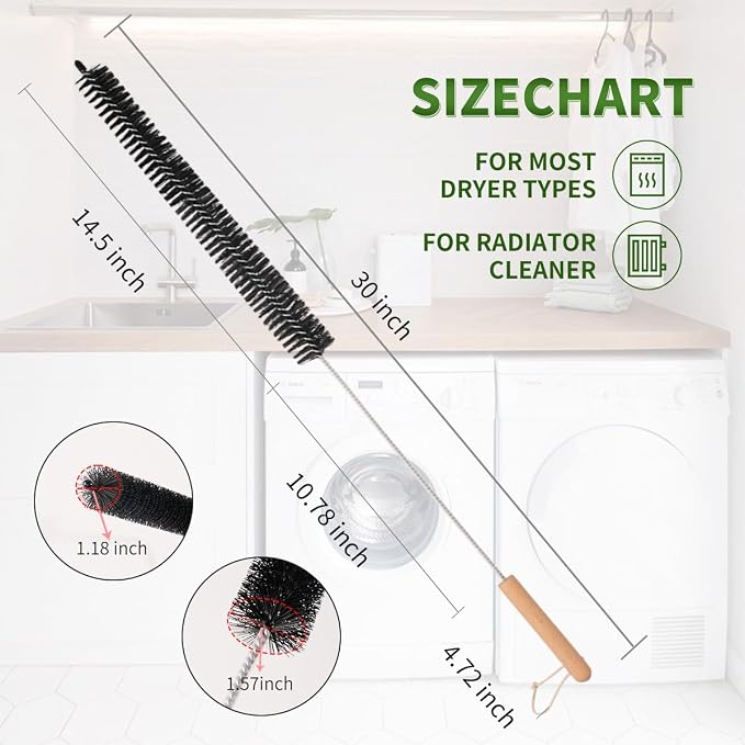 Dryer Lint Brush Vent Cleaner 30 inch Refrigerator Coil Cleaning Brushes - Image 5