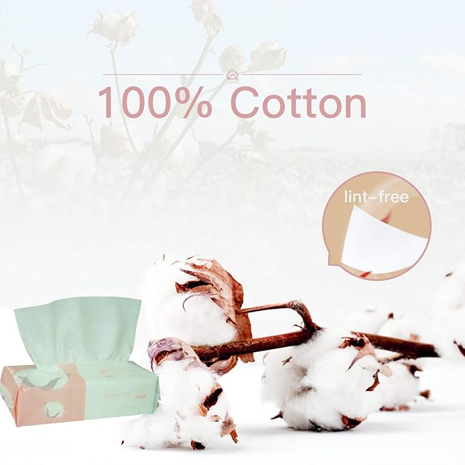 Extra Thick Dry Wipe, Disposable Face Drying Towel 100% Cotton, Lint-Free - Image 2