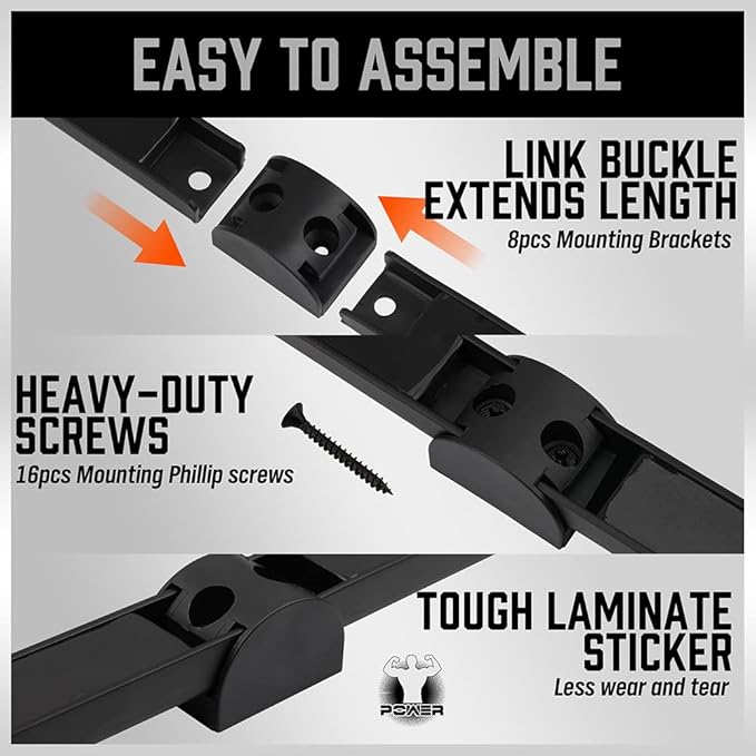 HORUSDY 12" Magnetic Tool Holder Strip, Shop Organization, Mounting Screws - Image 4