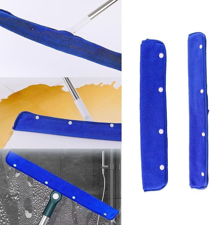 2 Pack Floor Squeegee Broom Cover Wrap Mop Sweeping Cloth Baseboard Cleaner - Image 6