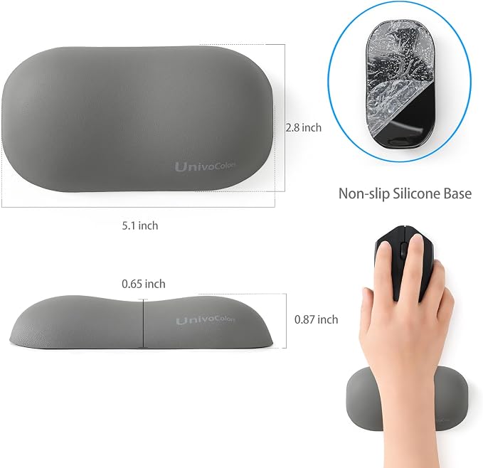 UnivoColors Design-Wave Wrist Rest, Artificial Sheepskin+Memory - Image 4