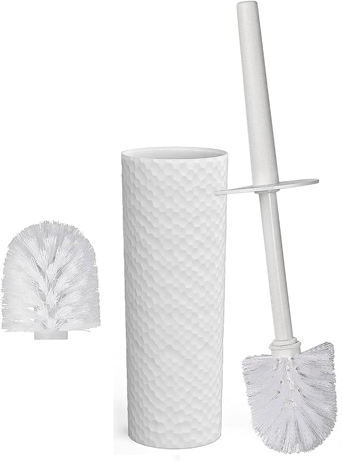 Topsky Toilet Brush, 1 Pack Compact Toilet Brush & Holder Set, Plastic Round by HomeandKitchenNO1