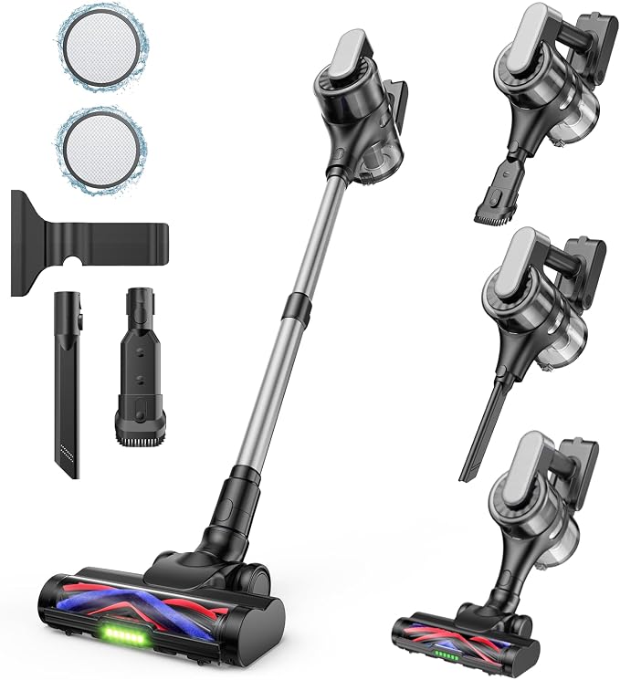 Cordless Stick Vacuum Cleaner – 3-in-1 Brush Roll by VACFORE