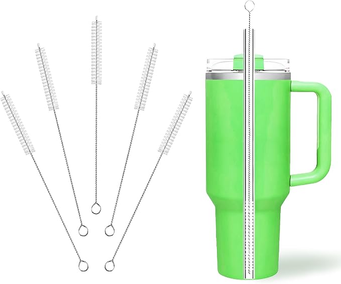 Cleaning Brushes for Reusable Drinking Straws, Long Wire Handle, Bottle and by Unknown