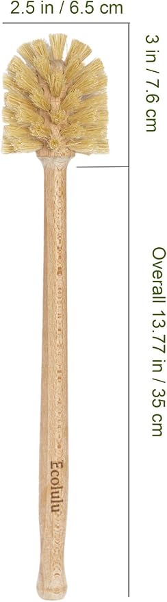 ECOLULU Eco Friendly Toilet Brush, 2 Pack Wood Toilet Brush Made of Beechwood - Image 3