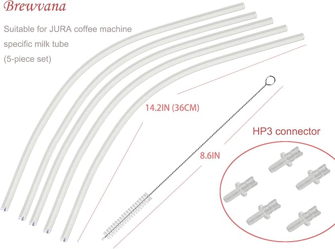 Milk Tube Hose set for Jura ENA E8, GIGA 6 10 W10, IMPRESSA J6 J8 J8twin Z5 Z6 - Image 2