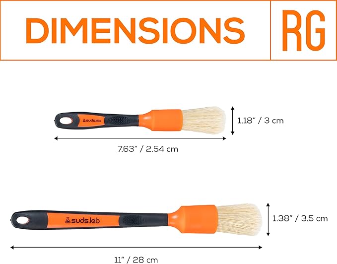 Suds Lab Detailing Brush with Rubberized Bristles, Car Detailing Wheel Brush - Image 7