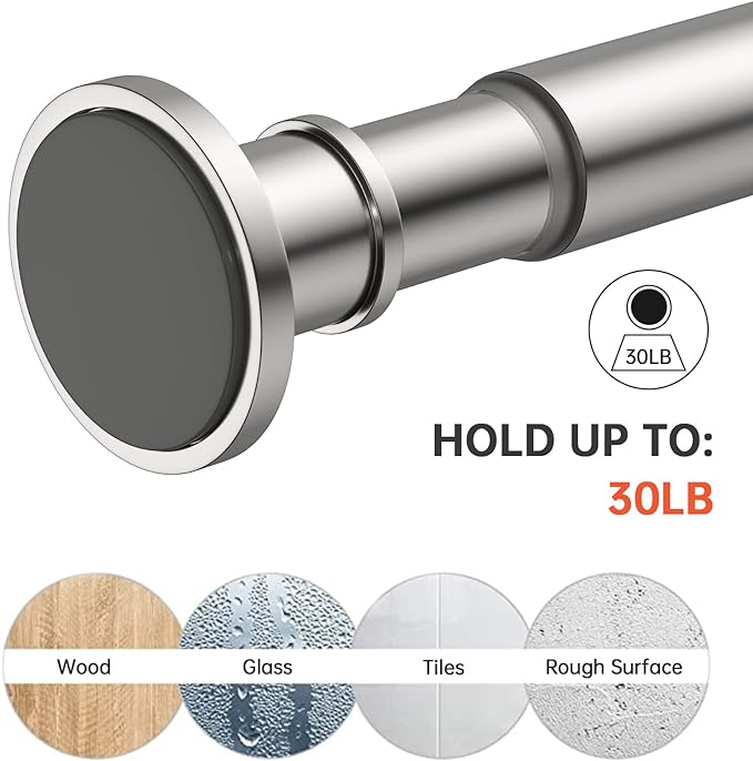 BRIOFOX Industrial Shower Curtain Rod - Image 4