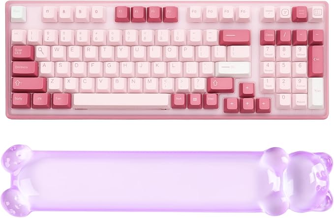 Clear Gel Keyboard Wrist Rest, Bear-Shape Wrist Rest, Ergonomic Wrist Rest by Sumgsn