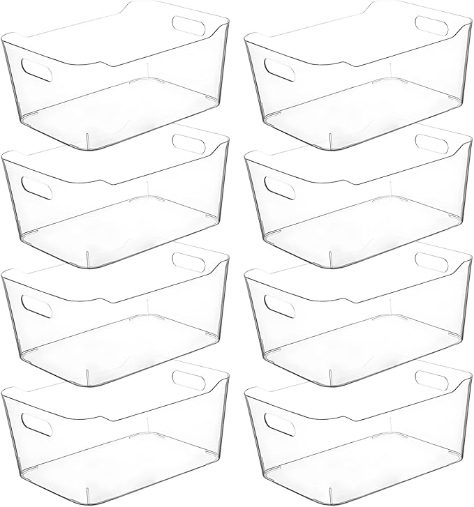 Clear Extra Large Plastic Storage Bins, Pantry Organizers and Storage by CONTROLKITCHEN
