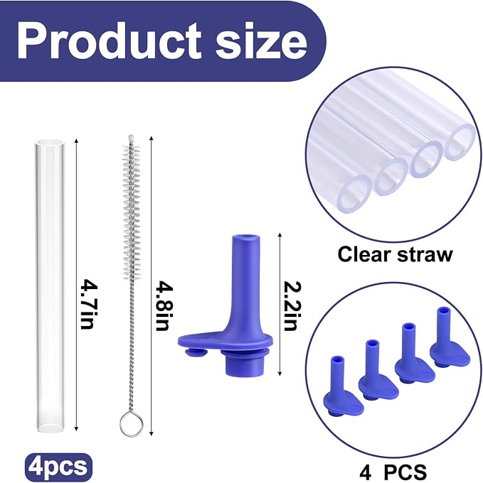XANGNIER Replacement Straws and Bite Valve Compatible - Image 4