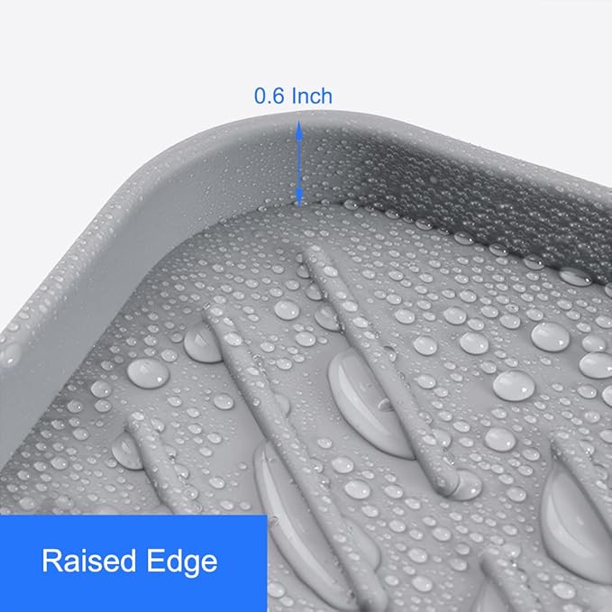 Sponge Holder with Drain Spout, Silicone Sponge Tray - Image 4