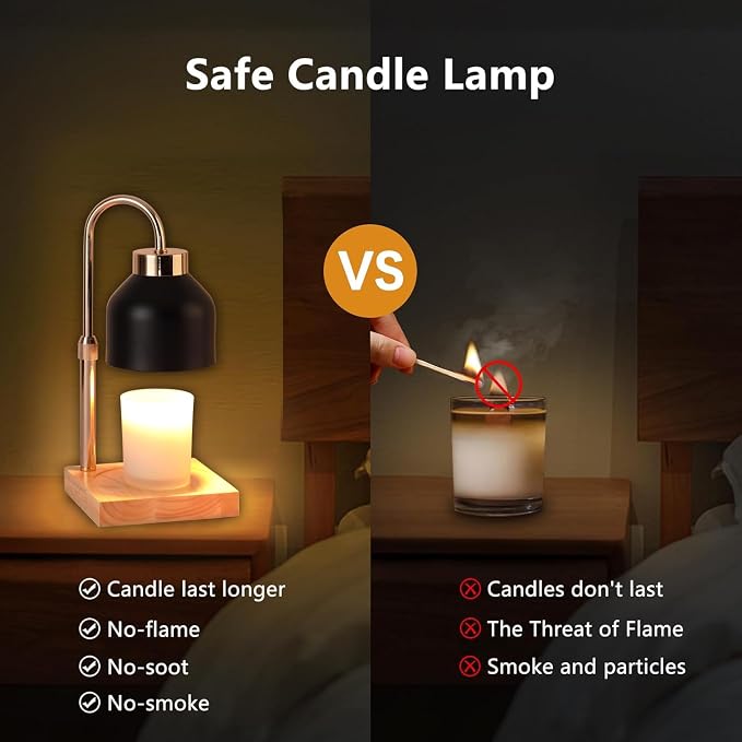 Candle Warmer Lamp, 2/4/8H Timer, Adjustable Height Candle Warmer, Vintage Home - Image 5