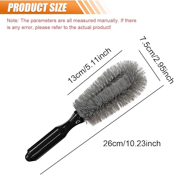 Car Wheel & Tire Wash Brush, Soft Bristle Car Wheel Detailing Cleaning Brush - Image 2